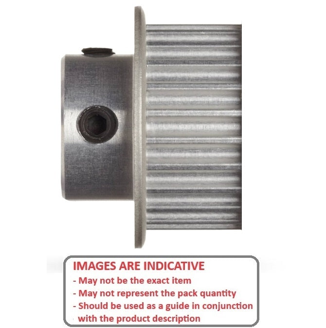 1122584 | P-050H-020-090SF-AL-G-060 (Each) --- Metric Timing Pulleys - 20 tooth - 9x6 mm 5mm Pitch - Aluminium Pulley