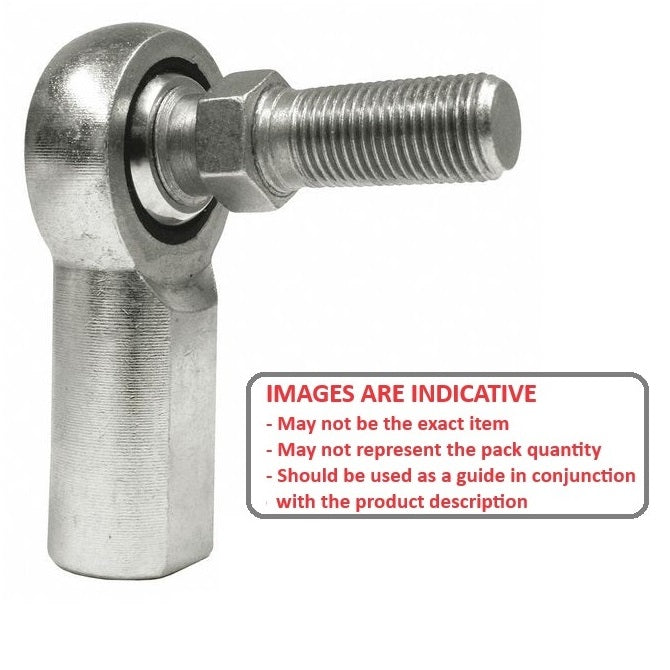 1103601 | SPF8SRS (50 Pcs) --- Female Rod Ends - 1/2-20 UNF - 12.7mm - Right Hand 47.5x28.58 mm Steel