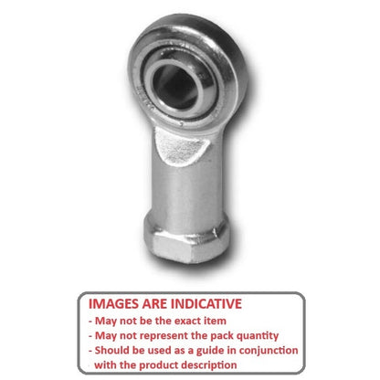1072978 | REF-064-L-CT --- Female Rod Ends - 6.35x42.85 mm - 1/4-28 UNF Left - Steel with PTFE Lined Raceway Rod End