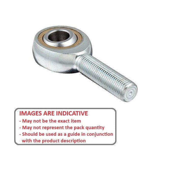 1100015 | REM-120F-L-S4 (Each) --- Male Rod Ends - 12x71 mm - M12x1.25 Left - Stainless Steel 304 Rod End