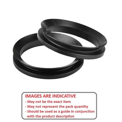 1129134 | VA0025-V60 (3 Pcs) --- Fluoroelastomer V-Rings - 24.00-27.00 22x4 mm - Fluoroelastomer V-Ring