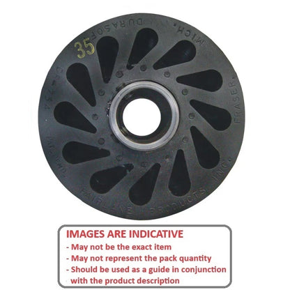 1186861 | RR-428RS --- Durasoft Shaft Mount Rollers - 101.6x49.28x12.7 mm - Neoprene Rubber 35A Roller