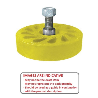 1168882 | RR-443RS --- Durasoft Stud Mount Rollers - 63.5 mm 1/2-13 UNC - 12.7mm - 35.814 mm - Urethane Roller