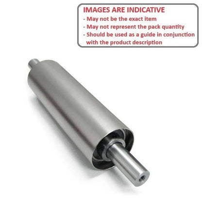 1115367 | IDRS150250-50-3S (Each) --- Idler With Shaft Rollers - 15x25x5 mm - Stainless Steel 303/304 Similar to A2, 18-8 HRB80 Roller