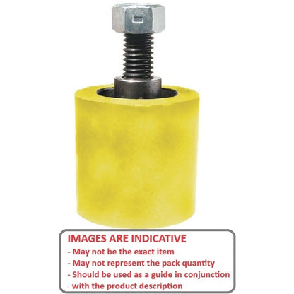 1149553 | RR-40RS --- Solid Stud Mount Rollers - 38.1x31.75 mm - 5/16-18 UNC - 7.94mm - Coloured Urethane - Urethane Roller
