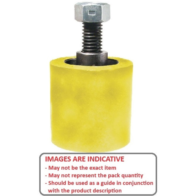 1161337 | RR-140RS --- Solid Stud Mount Rollers - 50.8x49.28 mm - 1/2-13 UNC - 12.7mm - Coloured Urethane - Urethane Roller