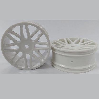 1225534 | RM-XO-060N-W-16 (2 Pcs) --- RC Car Rims Hobby - Rim Colour White 16 Spoke Tenth Scale - Aluminium Rim