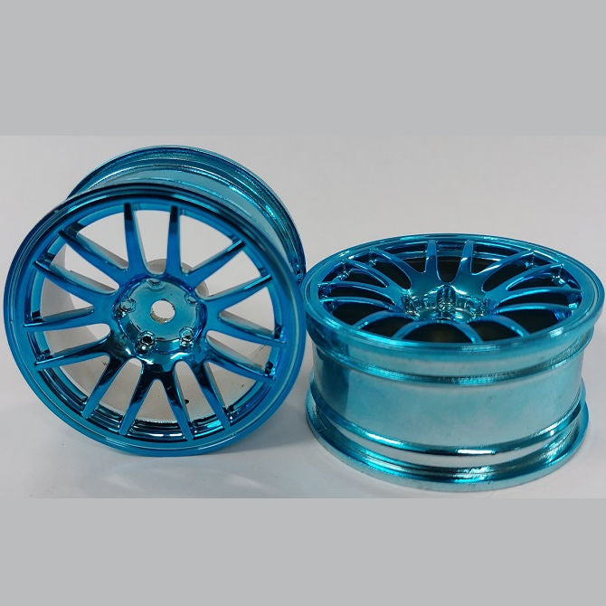 1225356 | RM-XR-052-BU-12 (5 Pcs) --- RC Car Rims Hobby - Rim Colour Blue 12 Spoke Tenth Scale - Aluminium Rim