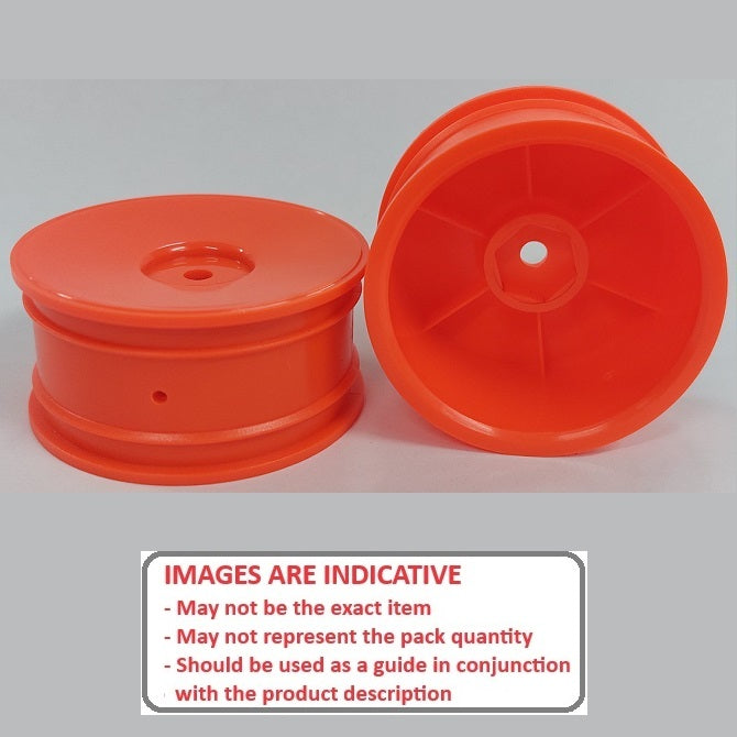 1222370 | RM-XR-052-O-SOL (5 Pcs) --- RC Car Rims Hobby - Rim Colour Fluro Orange Solid Tenth Scale - Plastic Rim