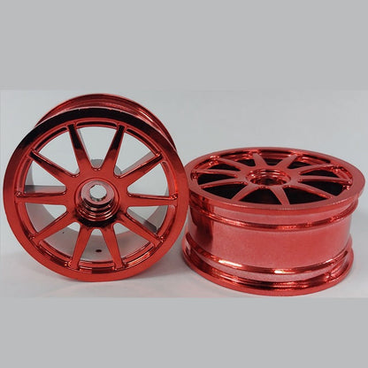 1225271 | RM-XR-052-R-10 (4 Pcs) --- RC Car Rims Hobby - Rim Colour Red 10 Spoke Tenth Scale - Aluminium Rim
