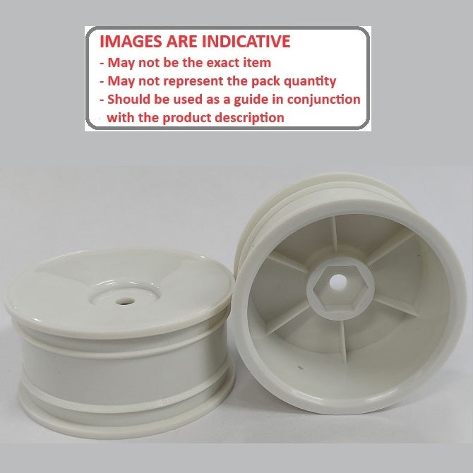 1223299 | RM-XR-052-W-SOL (6 Pcs) --- RC Car Rims Hobby - Rim Colour White Solid Tenth Scale - Plastic Rim