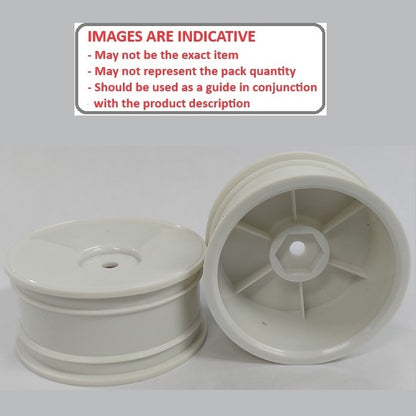 1223299 | RM-XR-052-W-SOL (6 Pcs) --- RC Car Rims Hobby - Rim Colour White Solid Tenth Scale - Plastic Rim