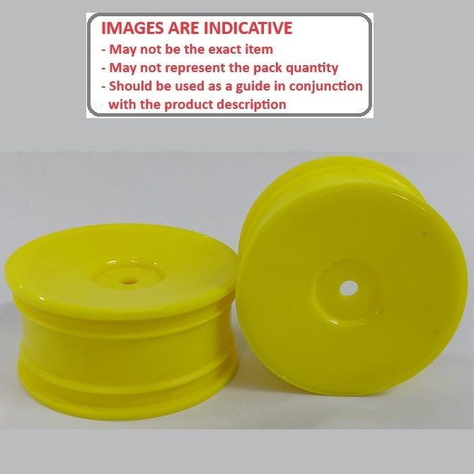 1223332 | RM-XR-052-Y-SOL (6 Pcs) --- RC Car Rims Hobby - Rim Colour Yellow Solid Tenth Scale - Aluminium Rim