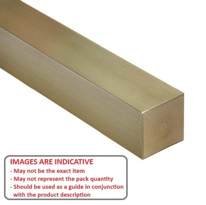 1088456 | 4R-0095-0914-BR360 (2 Pcs) --- Square Bar Rod - 9.53x914 mm - C360 - Brass C360