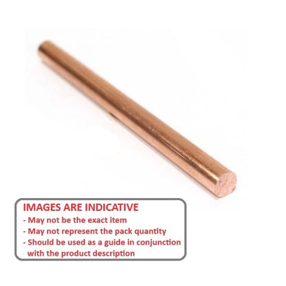 1038045 | 0R-0016-0300-COP (3 Pcs) --- Round Rod - 1.59x300 mm - Gd. 385 - Copper