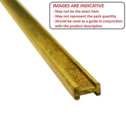 1048694 | 4RH-032-032-0300-BR385 --- H Section Bar Rod - 3.18x3.18x0.508 mm Brass Bar