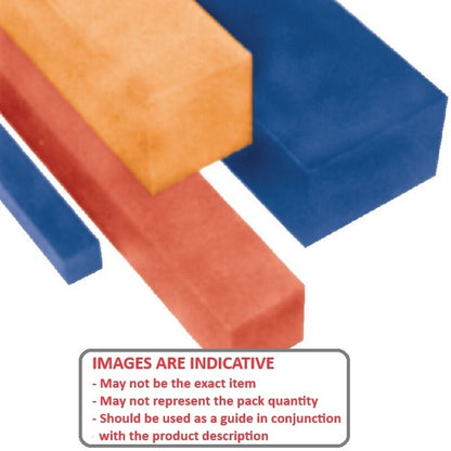 1134726 | 4R-0254-1219-U80O --- Square Bar Rod - 25.4 mm - 1219 - Polyurethane 80A