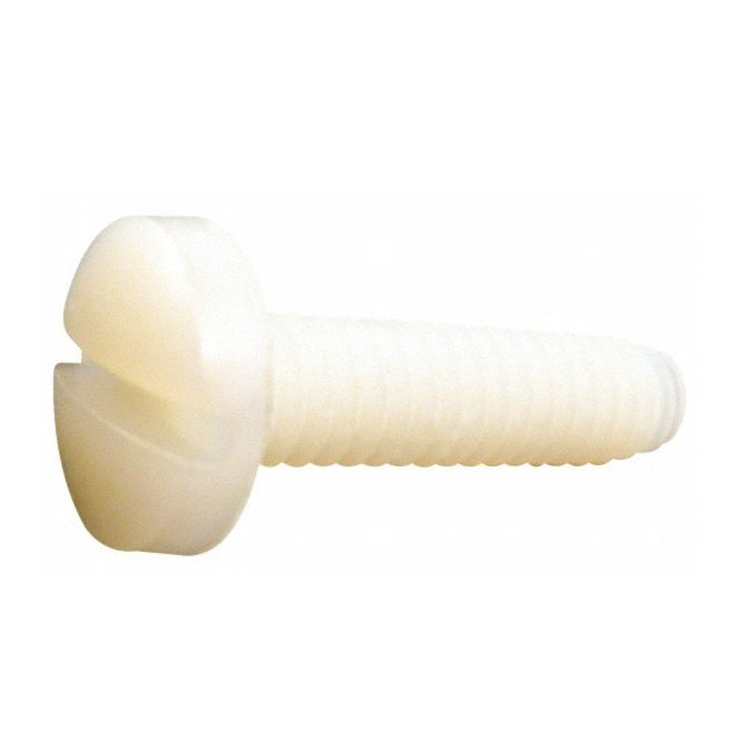 1050012 | SC035C-016-BD-SL-N (10 Pcs) --- Binder Head Screws - 6-32 UNC - 3.5mm - 15.9 mm - Nylon - Zytel 101 - Slotted Screw