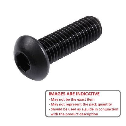 1037738 | SC015F-005-B-SK-C (10 Pcs) --- Button Screws - 0-80 UNF - 1.52mm - 4.8 mm - Alloy Steel Socket Screw