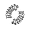 Button Screws - 2.85mm - 4 Gauge - 19.1 mm - Steel - Zinc Plated Socket