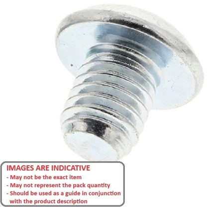 1074137 | SC064F-016-B-SK-CZ (50 Pcs) --- Button Screws - 1/4-28 UNF - 6.35mm - 15.9 mm - Zinc Plated Steel Socket Screw
