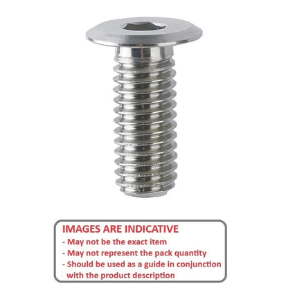 1061482 | SC050M-012-ULH-SKT-CZ (10 Pcs) --- Ultra Low Head Screws - M5 - 5x0.8mm - 12 mm - Alloy Steel - Trivalent Chromate Socket Screw