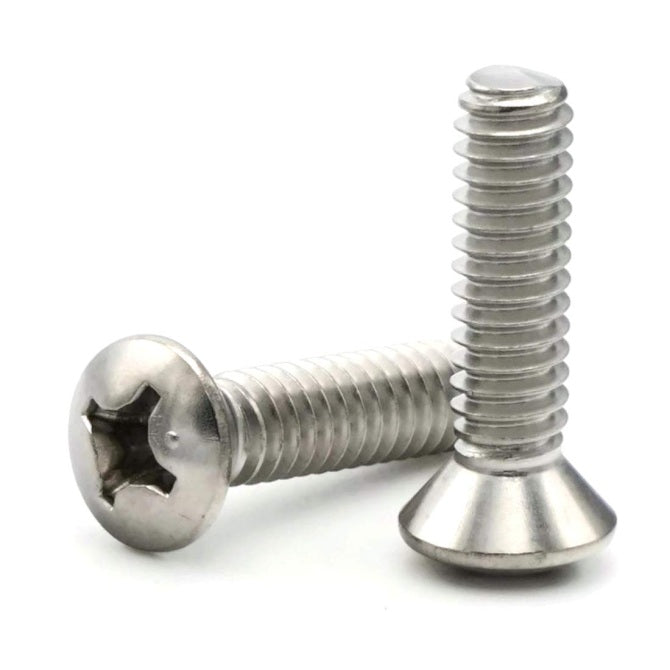 1067551 | SK060M-025-O-PH-S4 (10 Pcs) --- Countersunk Screws - M6 - 6x1mm - 25 mm - 304 Stainless Oval Top Screw
