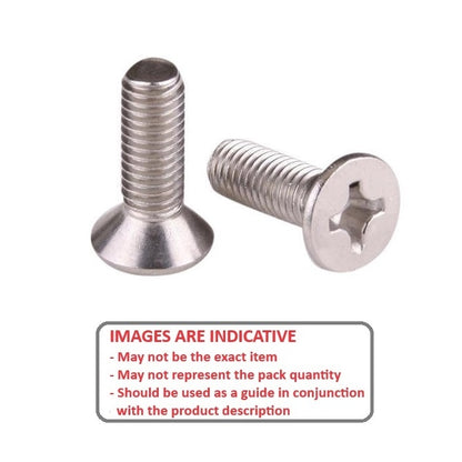 1044938 | SK030M-008-PH-TC2 (5 Pcs) --- Countersunk Screws - M3 - 3x0.5mm - 8 mm - Titanium CP Grade 2 Phillips Screw