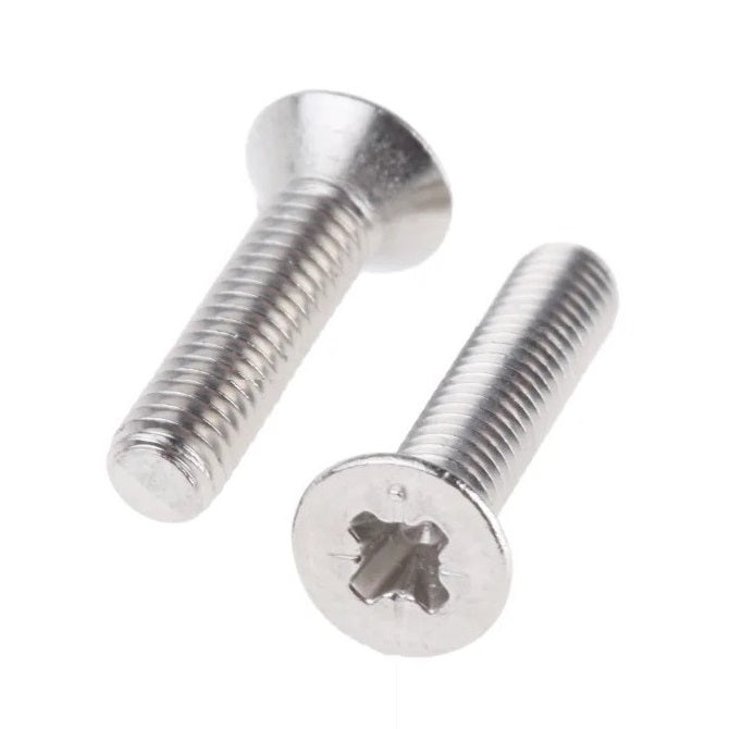 Countersunk Screws - M4 - 4x0.7mm - 12 mm - Titanium CP Grade 1 Phillips