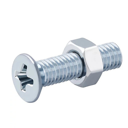 1042146 | SK025M-012-PH-CZ (10 Pcs) --- Countersunk Screws - M2.5 - 2.5x0.45mm - 12 mm - Zinc Plated Phillips Screw