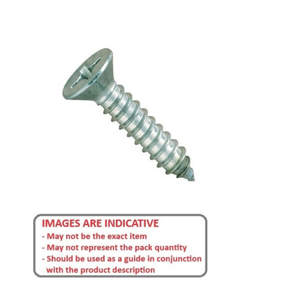 1071504 | SKT0635-013-PH-CZ (100 Pcs) --- Self Tapping Screws - 6.35x12.7 mm - 14 Countersunk - Zinc Plated Steel Screw