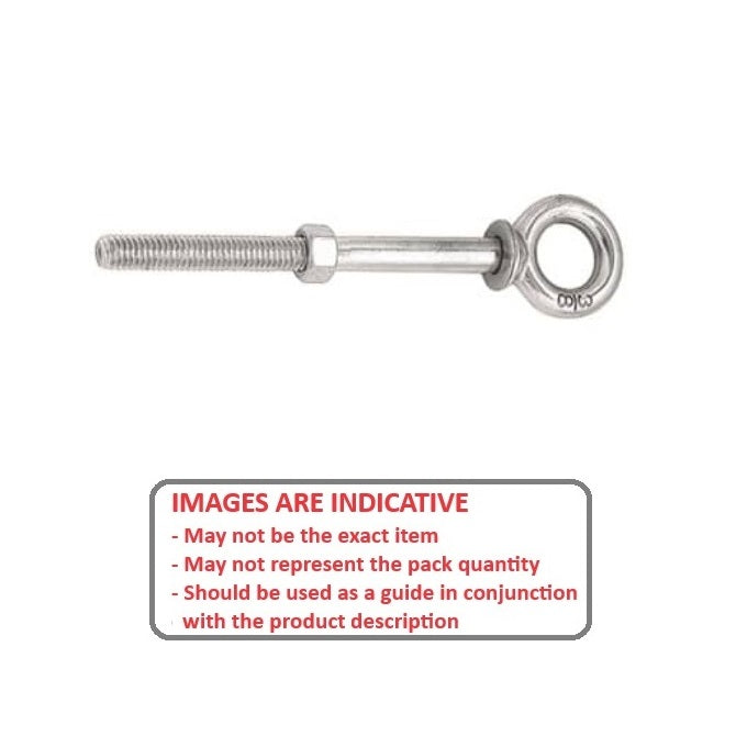 1073128 | CHE-109RS --- Partial Threaded Shank Eye Bolts - 1/4-20 UNC - 6.35mm - 50.8x12.7 mm Shouldered