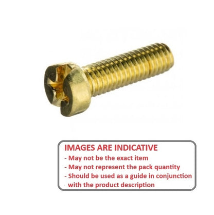 1066842 | SC060M-016-F-PH-BR (200 Pcs) --- Fillister Head Screws - M6 - 6x1mm - 16 mm - Brass Phillips Screw