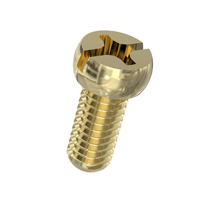 1045236 | SC030M-010-F-PH-BR (10 Pcs) --- Fillister Head Screws - M3 - 3x0.5mm - 10 mm - Brass Phillips Screw