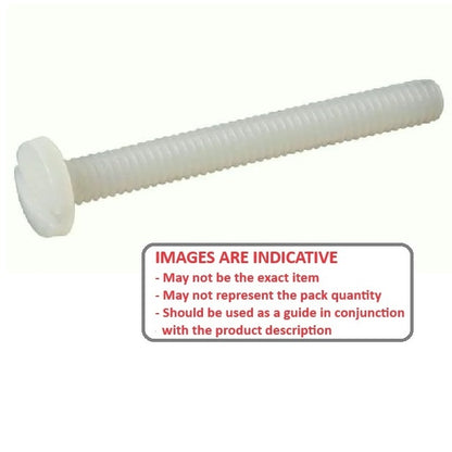 1042992 | SC028C-007-F-SL-N (50 Pcs) --- Fillister Head Screws - 4-40 UNC - 2.85mm - 7.9 mm - Nylon - Zytel 101 - Slotted Screw