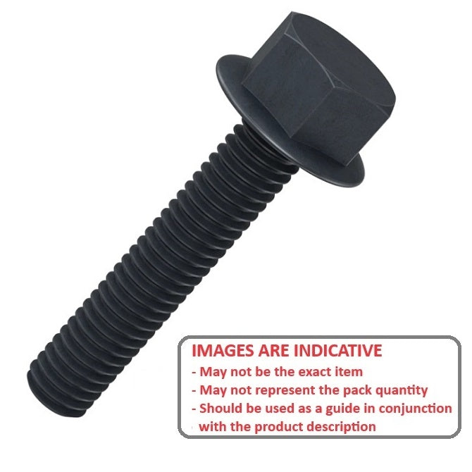 1073156 | SC064C-051-HW-NB (3 Pcs) --- Hex Washer Head Screws - 1/4-20 UNC - 6.35mm - 50.8 mm - Black Nylon Screw