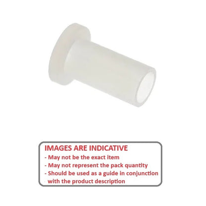 1043224 | SI-028-032 (100 Pcs) --- Screw Insulators - 4 UNC/UNF - 2.85mm - 3.175x2.921 mm - Nylon Zytel 101 Insulator