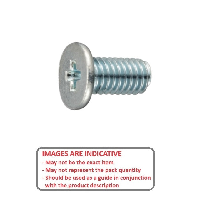 1041686 | SC025M-003-ULH-PH-CZ (50 Pcs) --- Ultra Low Head Screws - M2.5 - 2.5x0.45mm - 3 mm - Alloy Steel - Trivalent Chromate Phillips Screw