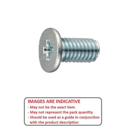 1041686 | SC025M-003-ULH-PH-CZ (50 Pcs) --- Ultra Low Head Screws - M2.5 - 2.5x0.45mm - 3 mm - Alloy Steel - Trivalent Chromate Phillips Screw
