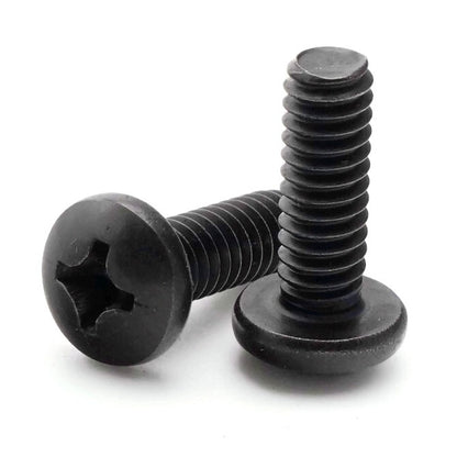 1042966 | SC028C-006-P-PH-C (50 Pcs) --- Pan Head Screws - 4-40 UNC - 2.85mm - 6.4 mm - Black Oxide Steel Phillips Screw