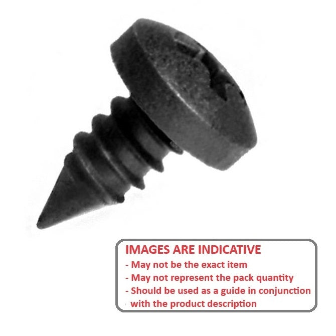 1040552 | SCT0218-010-P-PH-C (50 Pcs) --- Self Tapping Screws - 2.18x9.5 mm - 2 Pan Head - Steel - Black Oxide Screw