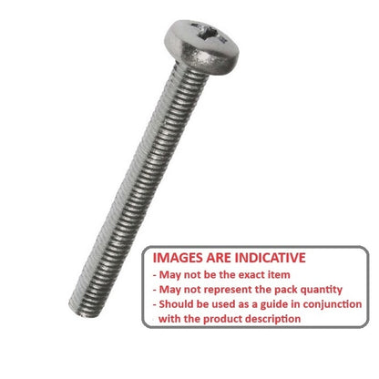 1039844 | SC020M-020-P-PH-S6 (50 Pcs) --- Pan Head Screws - M2 - 2x0.4mm - 20 mm - 316 Stainless Phillips Screw