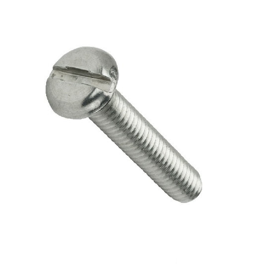 Pan Head Screws - M3.5 - 3.5x0.6mm - 12 mm - Zinc Plated Steel Slotted
