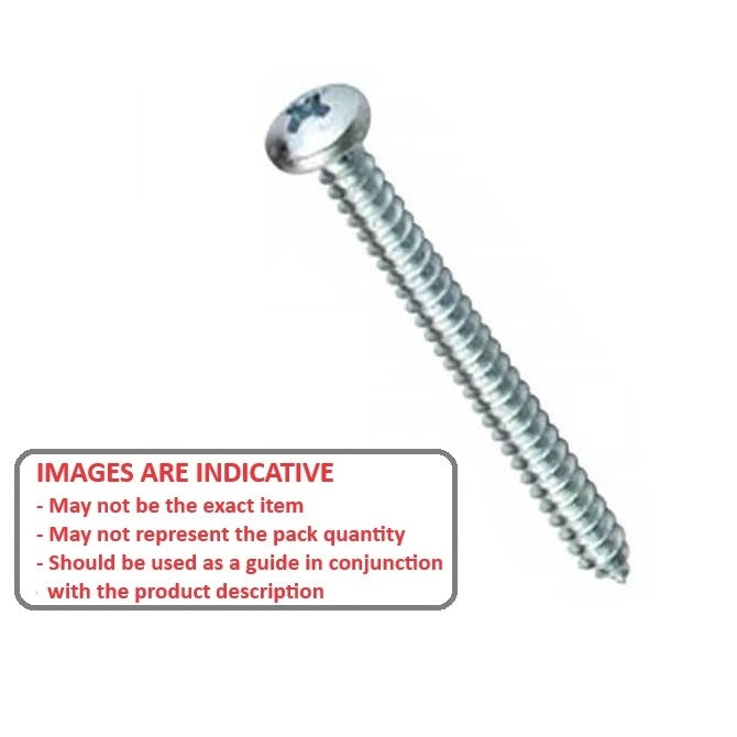 1055459 | SCT0417-032-P-PH-CZ (100 Pcs) --- Self Tapping Screws - 4.17x31.8 mm - 8 Pan Head - Zinc Plated Steel Screw