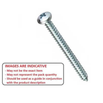 1055459 | SCT0417-032-P-PH-CZ (100 Pcs) --- Self Tapping Screws - 4.17x31.8 mm - 8 Pan Head - Zinc Plated Steel Screw