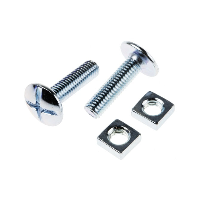 1056669 | SC048W-006-RB-CZ (10 Pcs) --- Roof Bolt Screws - 3/16-24 BSW - 4.76mm - 6.4 mm - Zinc Plated Steel Screw