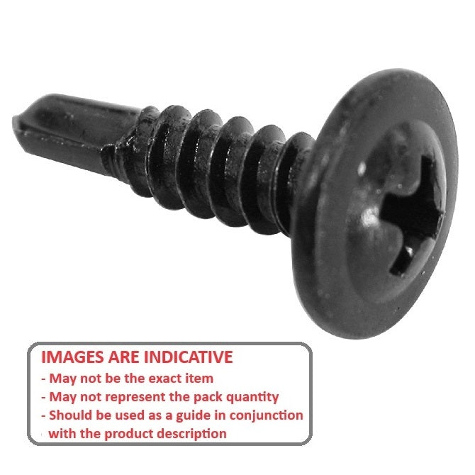 1049392 | SD0350-010-PH-CZ (100 Pcs) --- Self Drilling Screws - 6-20 - 3.5mm - 9.525 mm - 100 Pan Head - Steel Zinc Plated Screw