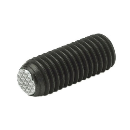 Diamond Knurled Tip Socket Set Screws - M8 - 8x1.25mm - 11.5 mm   - Carbon Steel with Alloy Steel SUJ2 HRC 55 -60 tip