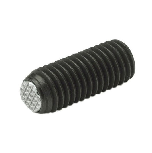 Diamond Knurled Tip Socket Set Screws - M10 - 10x1.5mm - 15.4 mm   - Carbon Steel with Alloy Steel SUJ2 HRC 55 -60 tip