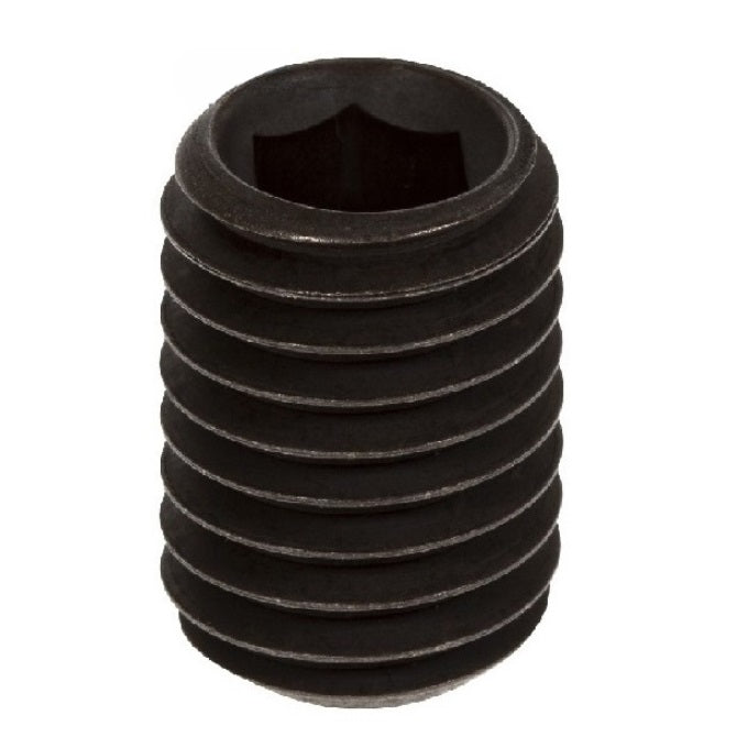 Flat Tip DIN913 Socket Set Screws - M3 - 3x0.5mm - 4 mm  Alloy Steel - Carbon Steel - Hardened